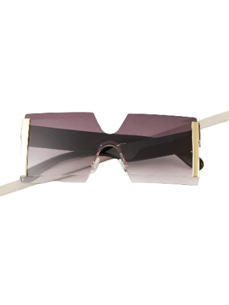 Lux Rimless Square Frame Sunglasses